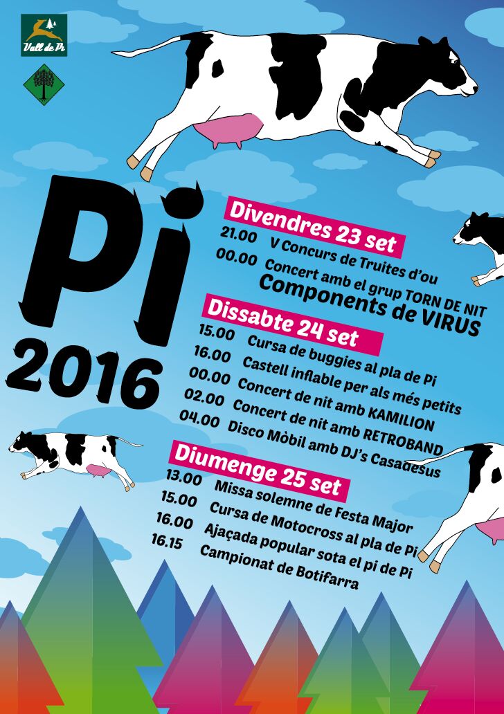 Cartell i programa de la Festa Major de Pi