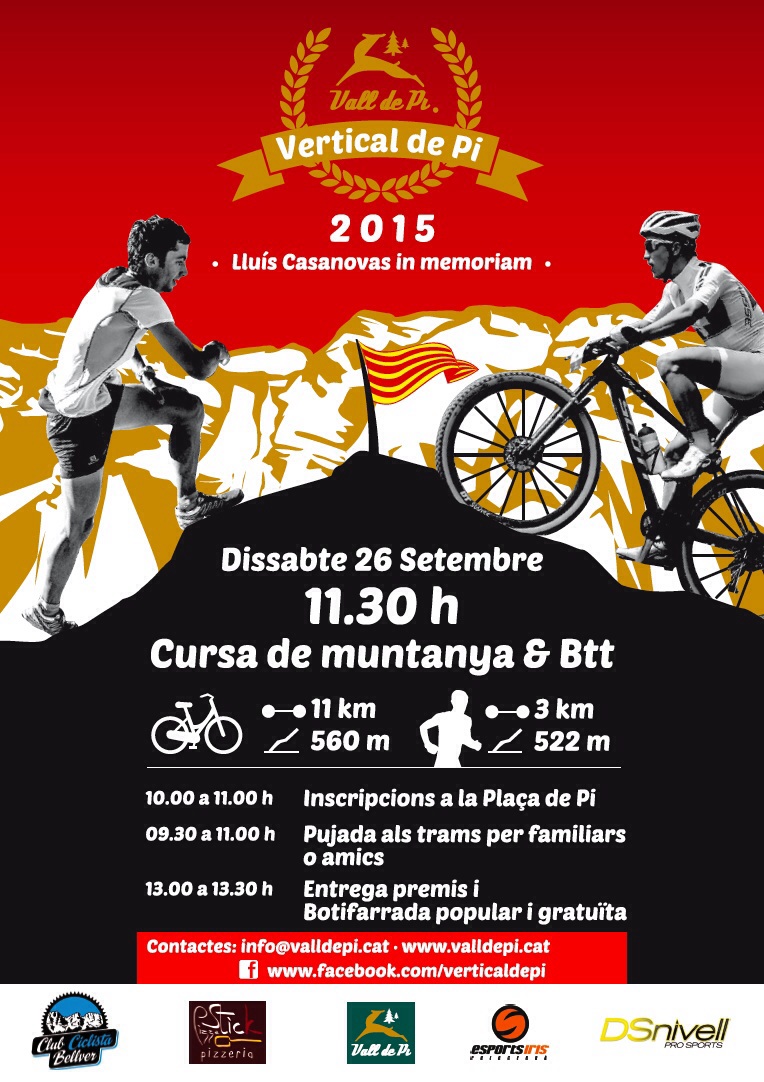 Cartell de la cursa Vertical de Pi per la Festa Major